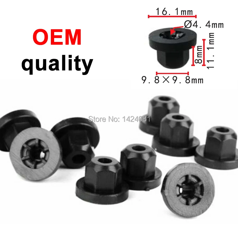 

100x/500x OEM нерезьбовые пластиковые гайки для наружного интерьера для BMW 16-13-1-176-747 MERCEDES 003-990-02-51 VW SAAB 0039900251