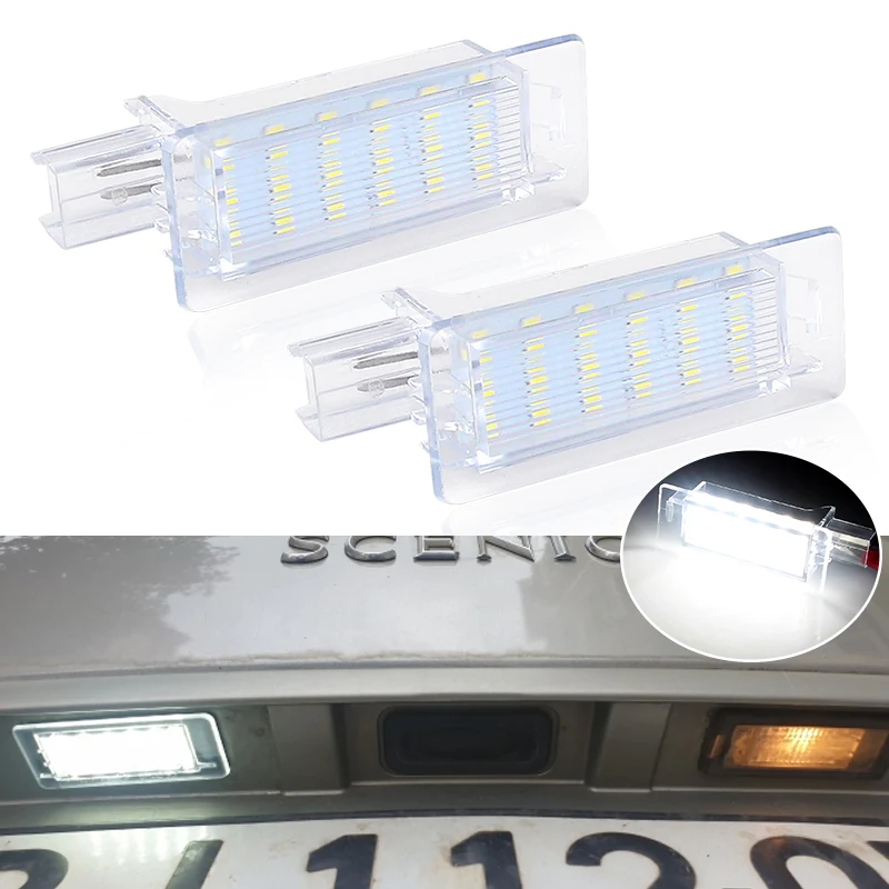 LED License Number Plate Light Lamps For Renault Grand Scenic 2 3 Grand Modus Laguna Sport Tourer 2 3 Espace 4 Latitude L70 Zoe