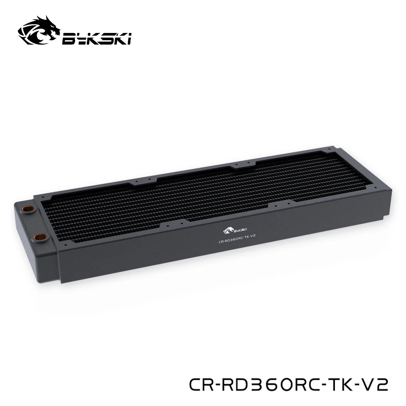 

Bykski Black Water Cooling 360mm Copper Radiator,About 40mm Thickness ,Better For 12cm ,25mm Thick Fan,CR-RD360RC-TK-V2