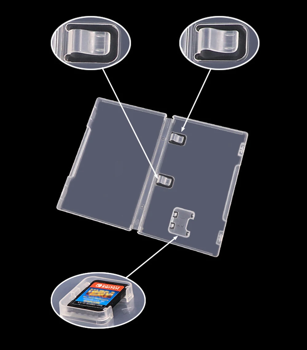 Con 1 NS Công Tắc Ốp Lưng Phụ Kiện Trò Chơi Thẻ Nhớ Vỏ Hộp Giá Đỡ Dành Cho Máy Nintendo Switch NS Bảo Vệ Hộp Bảo Quản trong Suốt