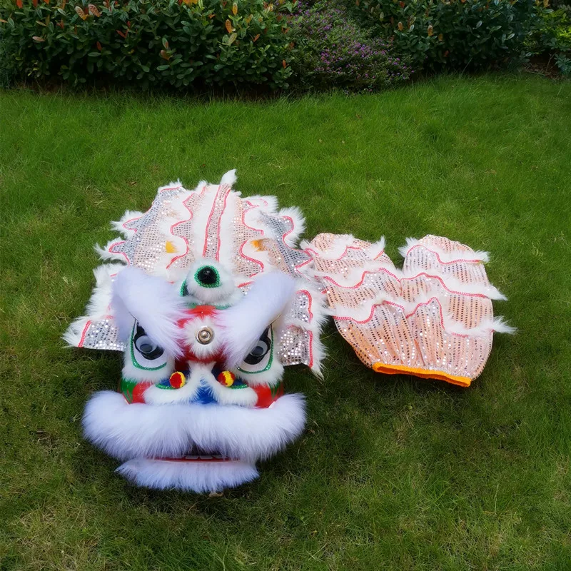 12 Inch Chinese Traditional Culture Folk Lion Dance Puppet Props Mascot Costume Children 2-5  Ages Party Carnival Festivall