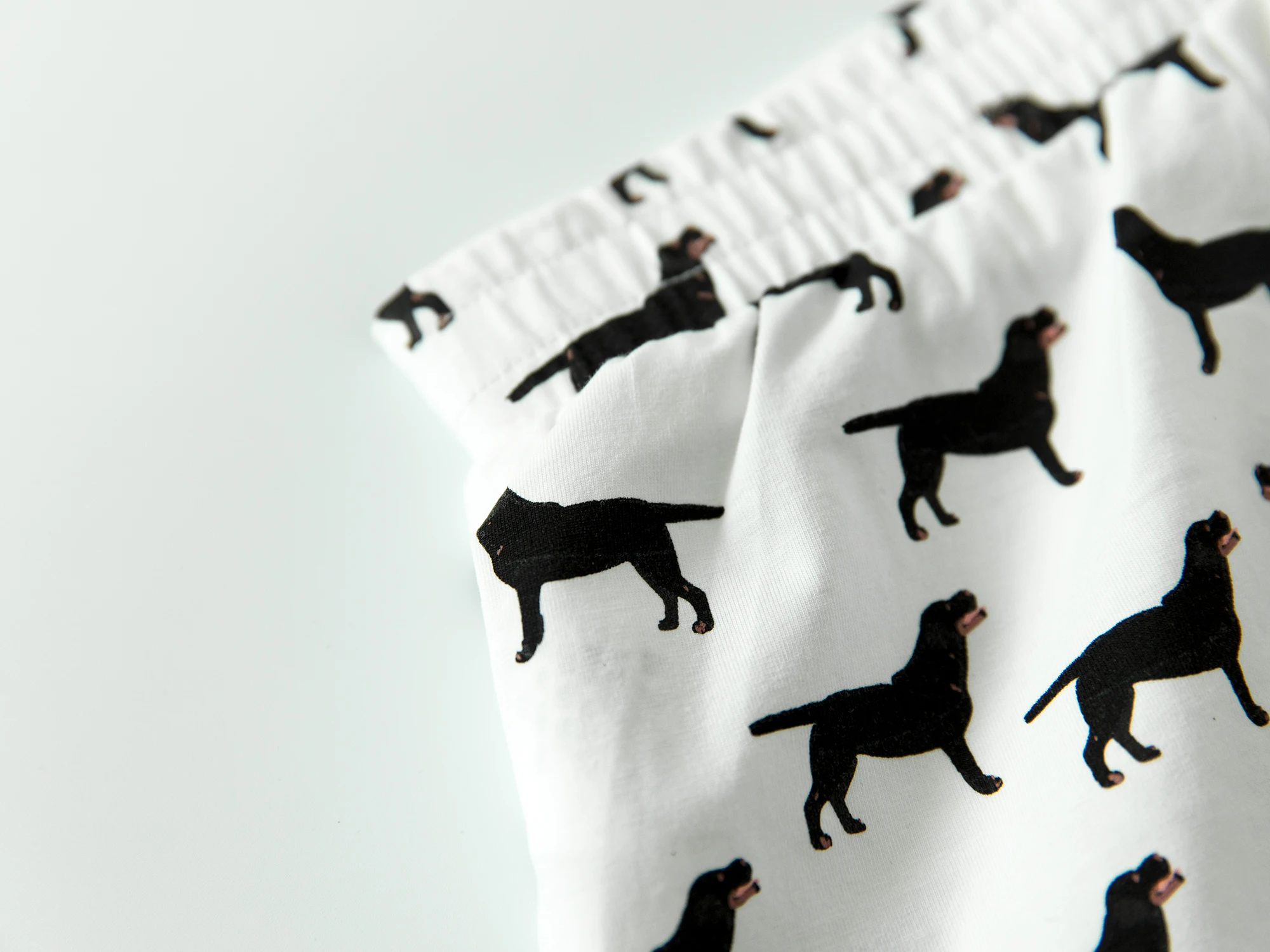 Multi Dogs Print Sleep Bottoms Collection Women Shorts Labrador Dachshund Print Elastic Waist Cotton Stretchy S-XXL B6701