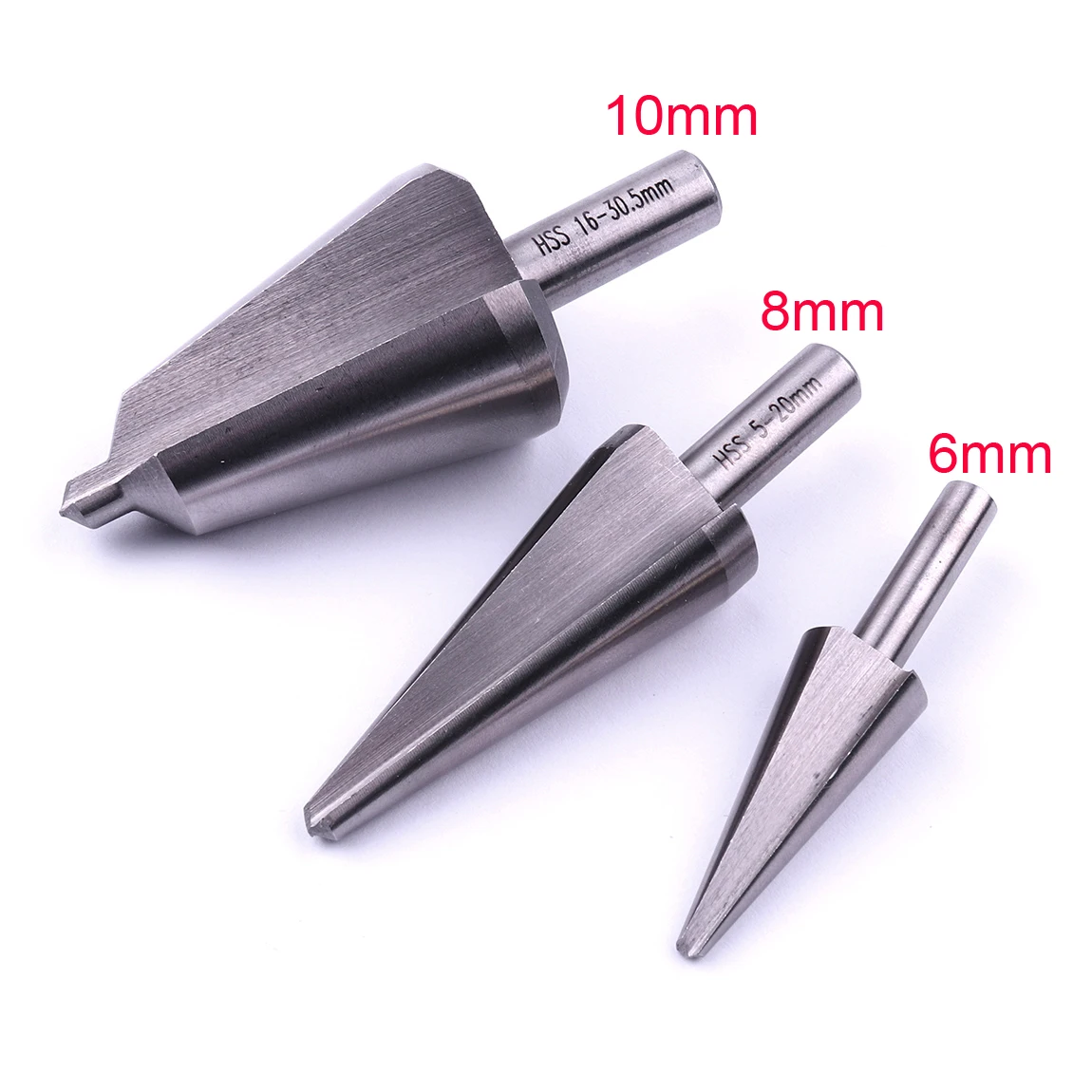 1pc HSS Taper Drill Bit Umbrella Hole Bit 6/8/10mm Shank Cone Cutter 3-14mm/5-20mm/6-30.5mm