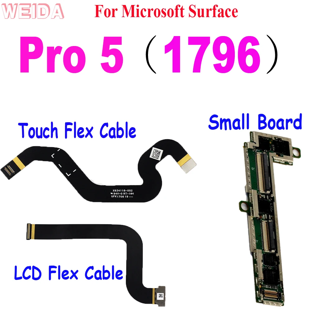 For Microsoft Surface Pro 5 1796 Pro5 LCD Flex Cable Touch Flex Cable Touch Small Board Flex Cable Connectors Replacement