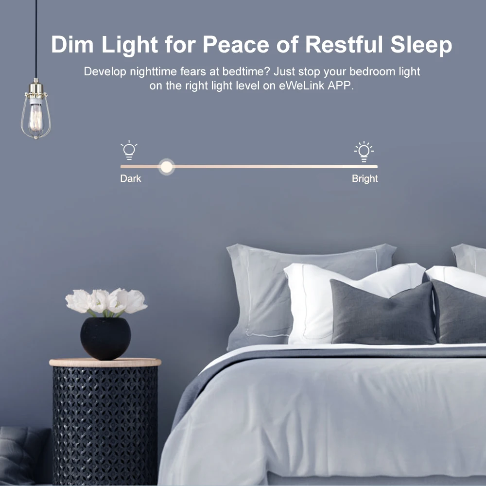 SONOFF D1 Smart Light Dimmer 433Mhz RF Switch Light Brightness Adjustable with Remote  eWeLink Voice Control Google Home Alexa - Image 2