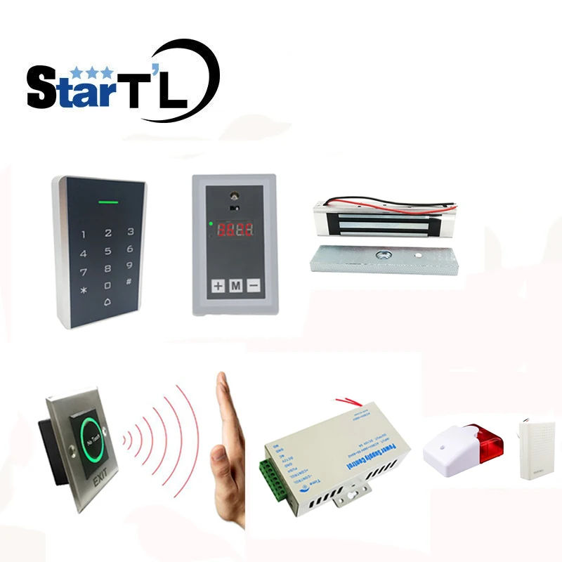 WiFi TCP/IP Body Temperature measurement Dynamic Face Facial Recognition Door Lock Access Control System Kit