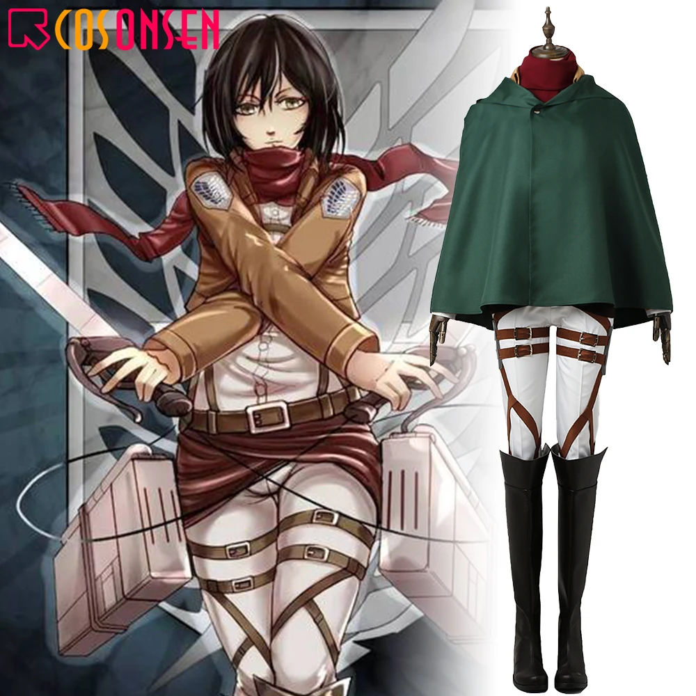 

Attack on Titan Mikasa Ackerman Cosplay Costume Ackerman Uniform Carnival Full Set Custom Made Cosplayonsen