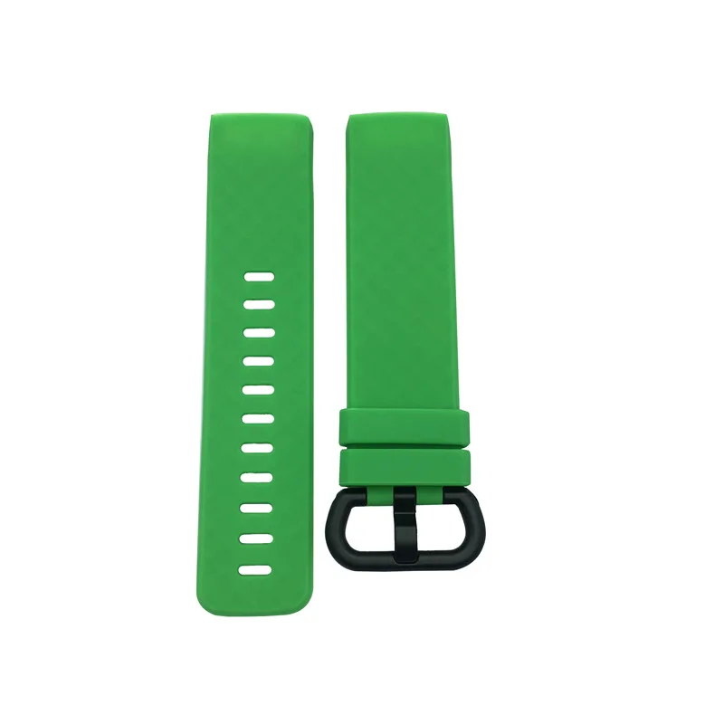 Correa de silicona de repuesto para Fitbit Charge3 3D, correa de diamante suave y transpirable, pulsera deportiva para Fitbit Charge 3