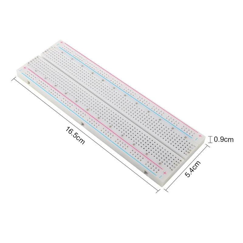 Placa de pruebas con 830 puntos de amarre, prototipo Universal sin soldadura, PCB, tablero de pan para Kits DIY Arduino Proto Raspberry Pi, 1 MB-102