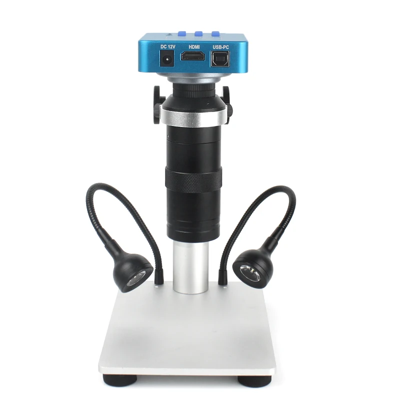 HDMI USB digital microscope for electronic soldering 130X  1080P microscope camera USB LED Ring Light professional Phone repair