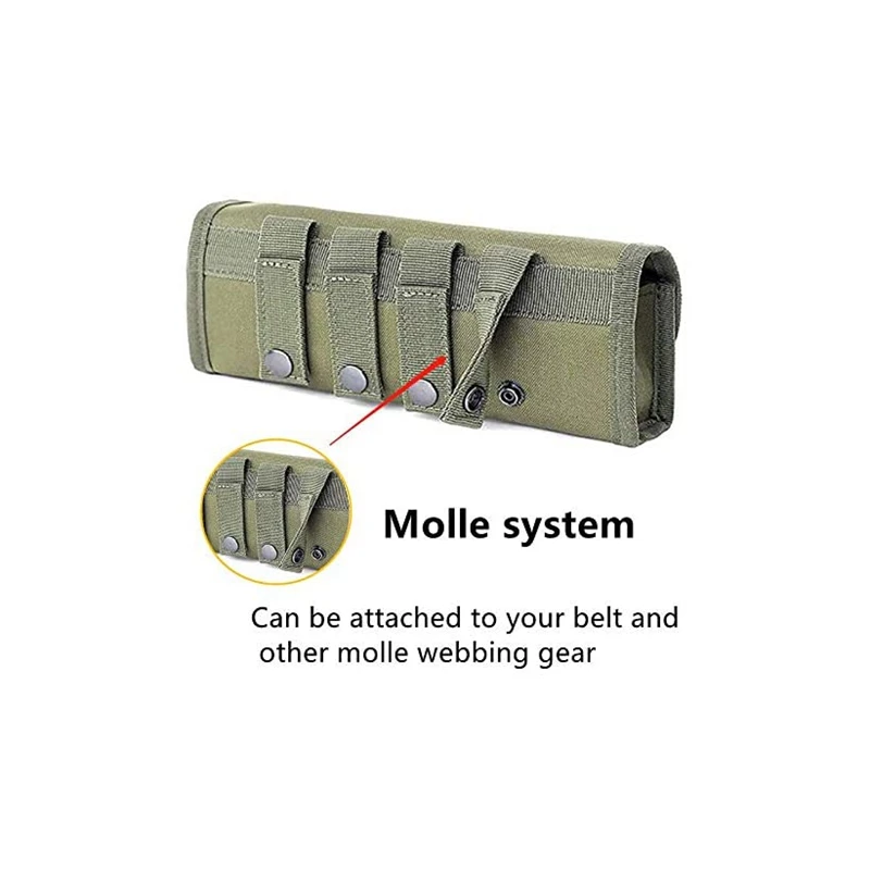 Tactical 18 Rounds Bullet Bag Molle Ammo Shell Pouch 12 Gauge Waist Bag Gun Cartridge Holder Bag Hunting Accessories