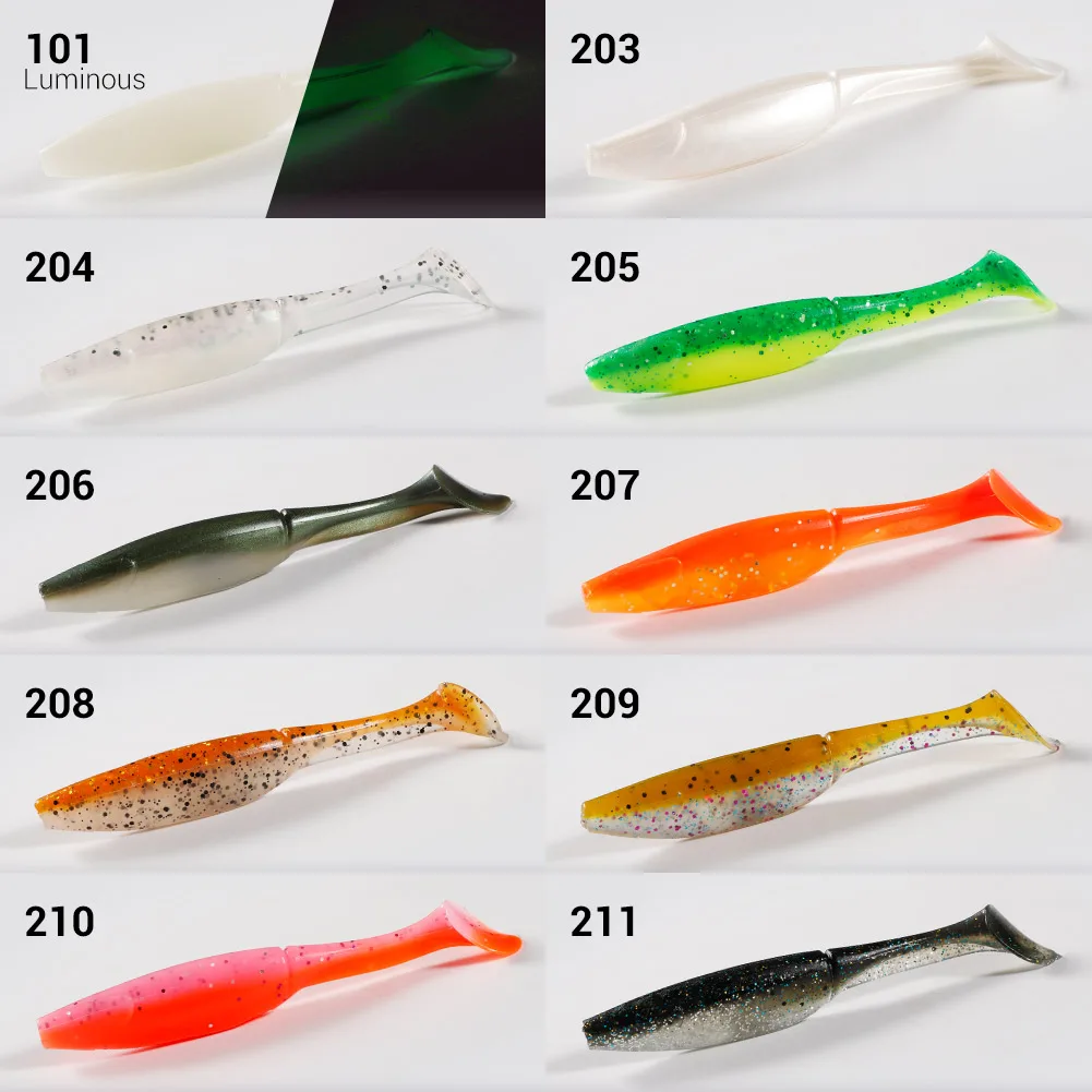 NOEBY Silicone Soft Lure 7cm 10cm 12.5cm 15cm Shad Artificial Soft Bait Swimbait Predator Soft Lure Trout Pike Fishing Lures