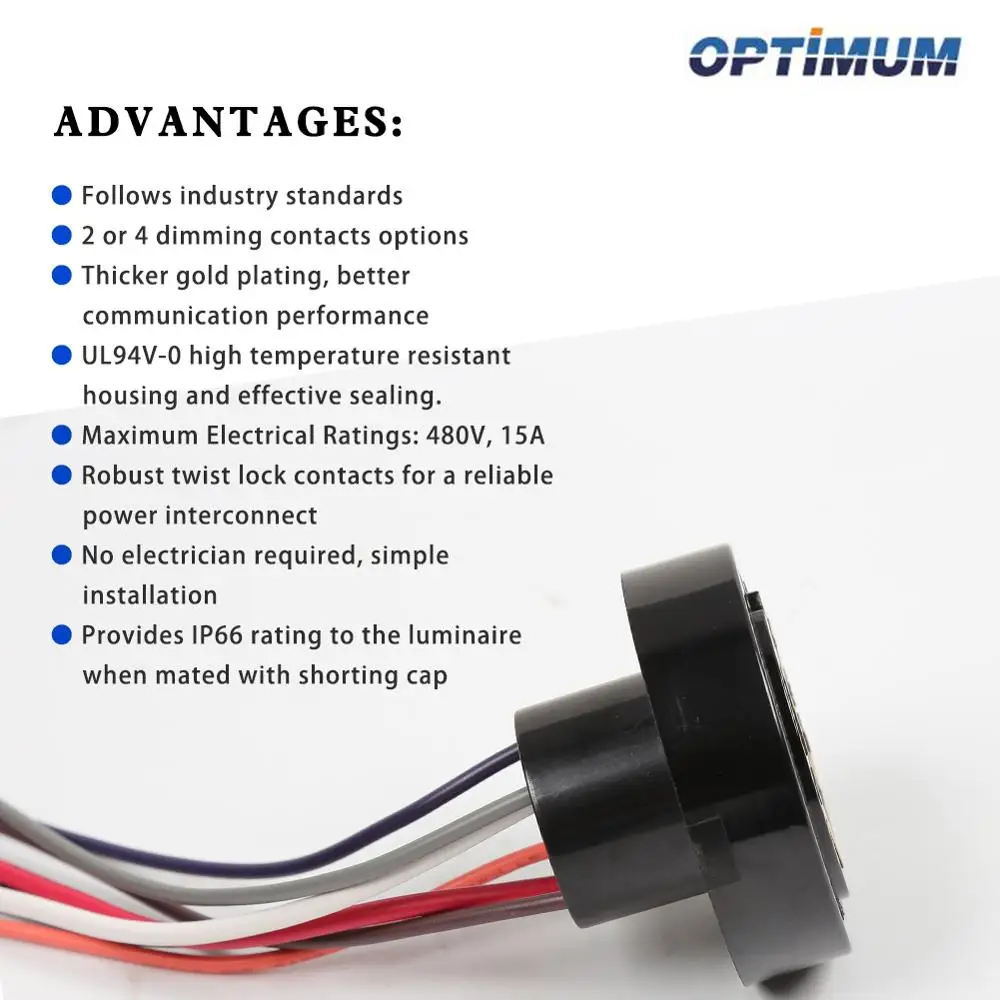 High quality nema 7pin street light lora control dimming receptacle twist lock nema socket