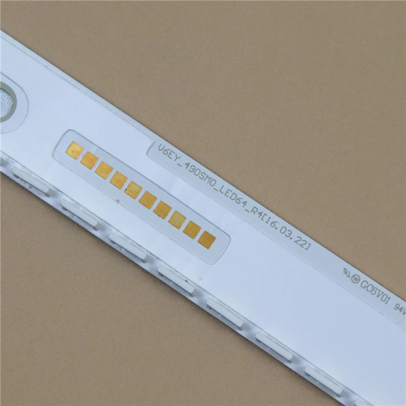 LED Array Bars For Samsung UE49M6000 UE49M6300 LED Backlight Strips Matrix LED Lamps Lens Bands V6EY_490SM0_LED64_R4 LM41-00300A