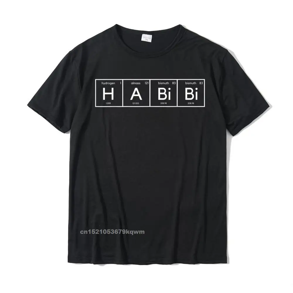 Habibi Funny Arabic Lebanese Word Periodic Table T-Shirt Men Designer Simple Style Tops & Tees Cotton T Shirt Funny