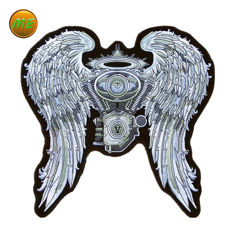 Large Cloth Patches badge Engine Wings Punk Biker big Patches DIY Motorcycle Embroidery Live to ride for cool Jean vest clothes