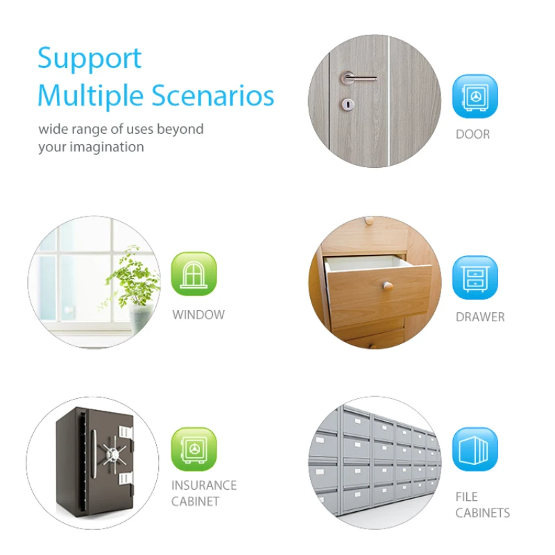 1/2/4PCS Magnetic Door Detector With Temperature And Humidity Usb Power Anti-demolition Function Battery Powered Door Sensor