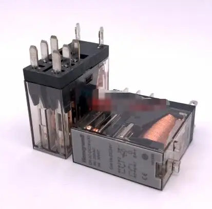 

20 pcs CR-2C-AC230V(X) CR(X) Transparent enclosure compact intermediate relay 220VAC 2NO+2NC 8A (base is PCR-2C-T)