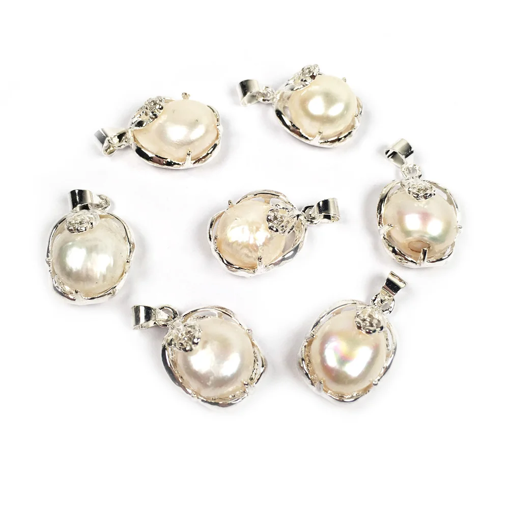 100% Natural Freshwater Pearl Pendants Women\'s Charms Pendants For Jewelry Making DIY Accessories Fit Necklaces Size 13x20mm