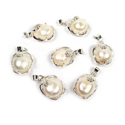 100% Natural Freshwater Pearl Pendants Women's Charms Pendants For Jewelry Making DIY Accessories Fit Necklaces Size 13x20mm