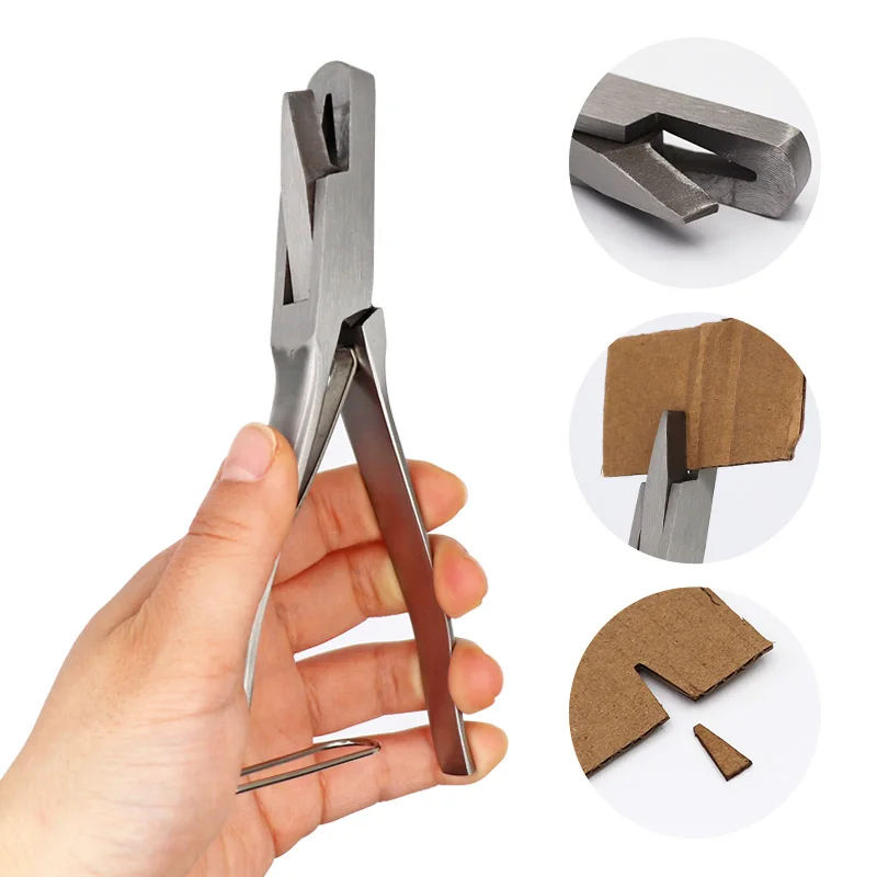 1/2/3/4/5 Pcs Pig Ear Notcher Plier V Shape U Shape Stainless Steel Clamp Ear Punch Pliers for Pig Goat Cattle Farm Equipment