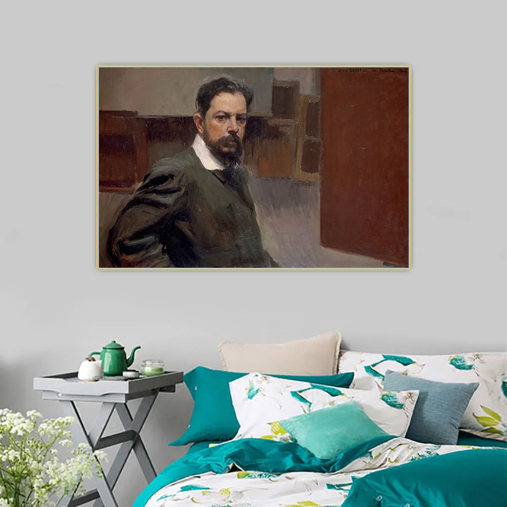 Citon Joaquin Sorolla《Self-Portrait,1909》Canvas Art Oil Painting Artwork Poster Picture Backdrop Wall Decor Home Decoration