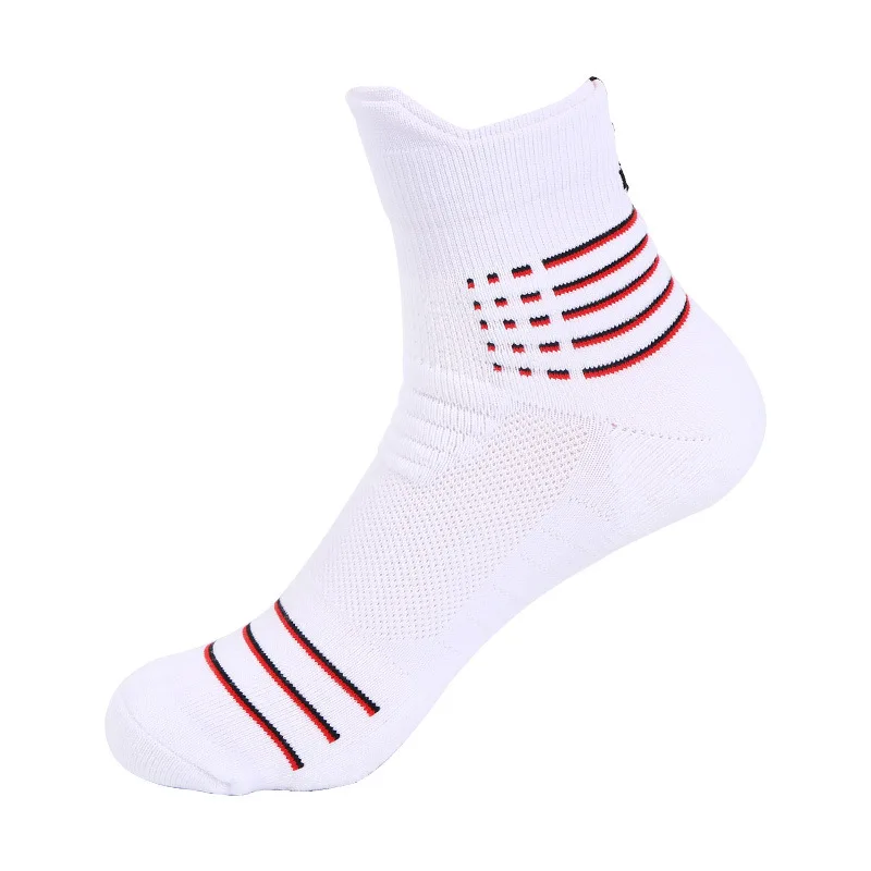 Mens Sport Quarter Socks Outdoor Elite Athletic Breathable Thick Cushion Fitness Basketball Running Compression Ankle Socks