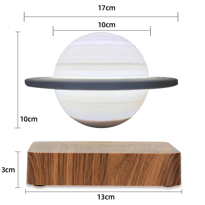 Lampe LED flottante sans fil pour chambre à coucher, veilleuse magnétique 3D, rotation, 3 couleurs, cadeaux fantaisie, Noël