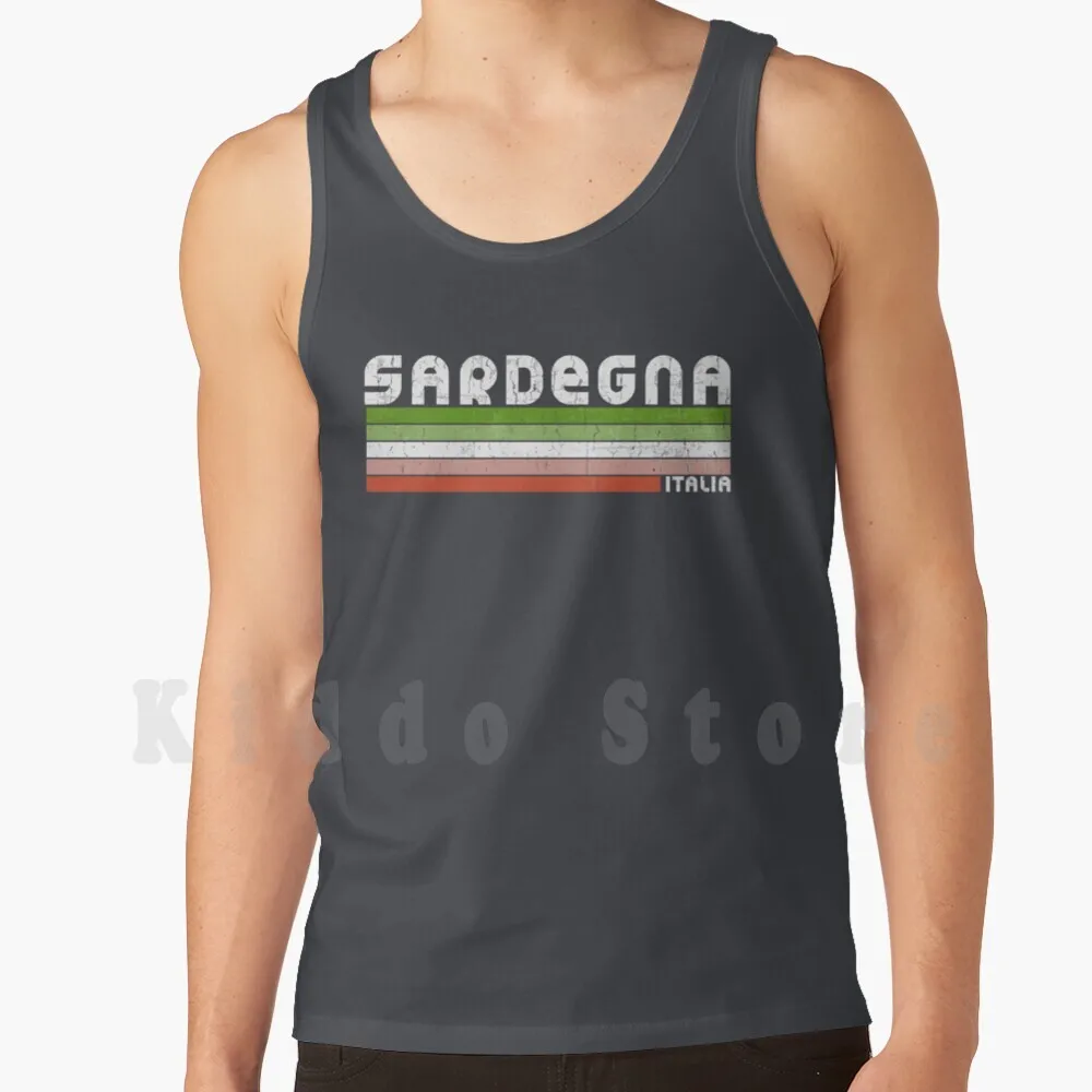 Sardegna Italia-Retro Sardinia Italy Design Tank Tops Vest Sleeveless Sardegna Sardinia Italia Italy Italian Retro