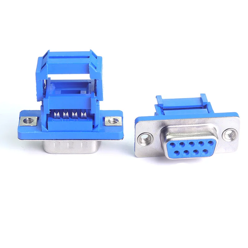 DB9 Konektor Jantan Bebas Pengelasan Soket Betina Tipe Jalur Tekanan 9 Pin Konektor Port Seri Adaptor RS232 RS485 RS422 D-SUB9