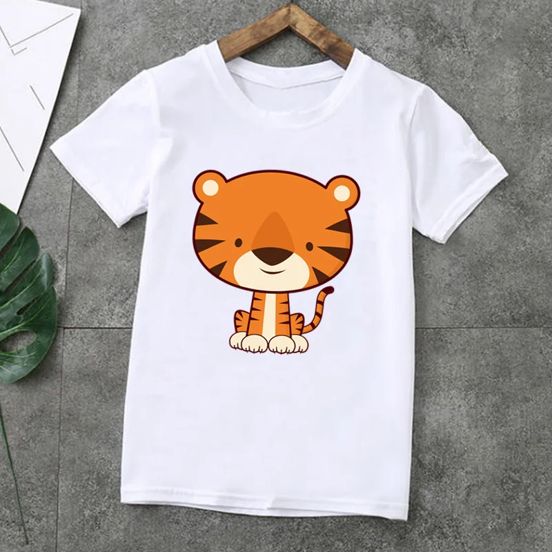 

Summer Fashion T-shirt Cute Animal Cartoon Kids T-Shirts Short Sleeve Dog Elephant Panda Print Boys Girls Tops,YKP002