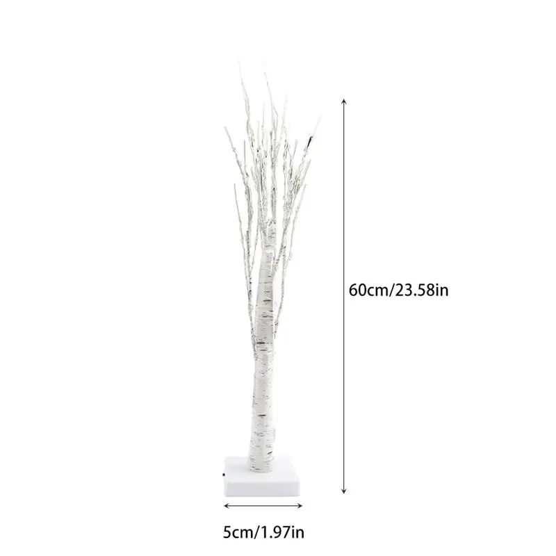 1Pc LED Birch New Year Light Led Birch Xmas Led Tree Lamp White Birch Tree Lamp Christmas Led Led Landscape New Year Light