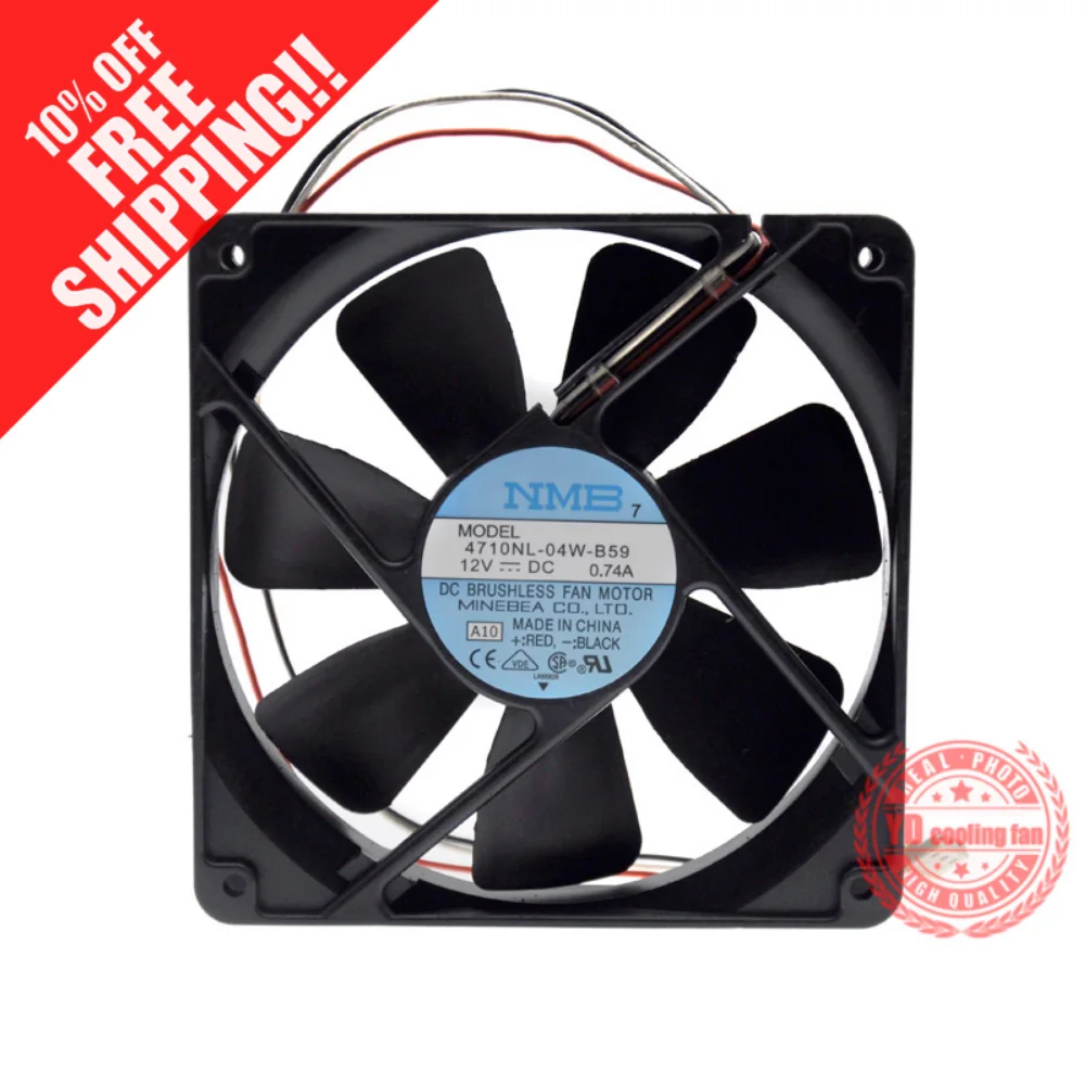 

NEW NMB-MAT Minebea 4710NL-04W-B59 12025 12V 0.74A 12CM silence cooling fan