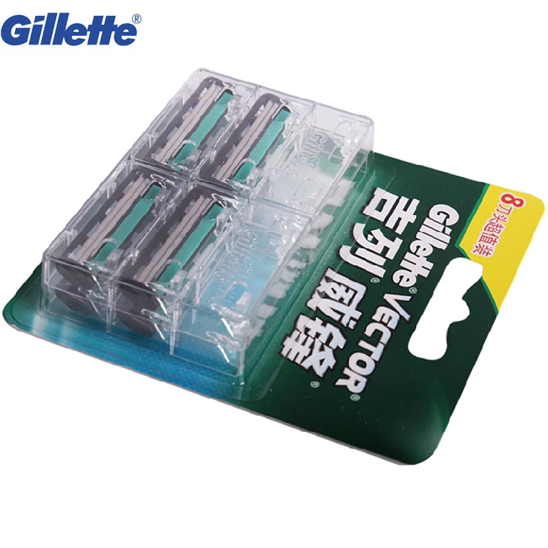 Gillettevector barbeador lâminas de barbear para homens nova lâmina de barbear manual lâminas de segurança barba depilação cabeça dupla camada