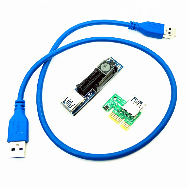 Riser – câble d'extension PCI Express x1, câble usb 3.0 de 60cm pour cartes réseau