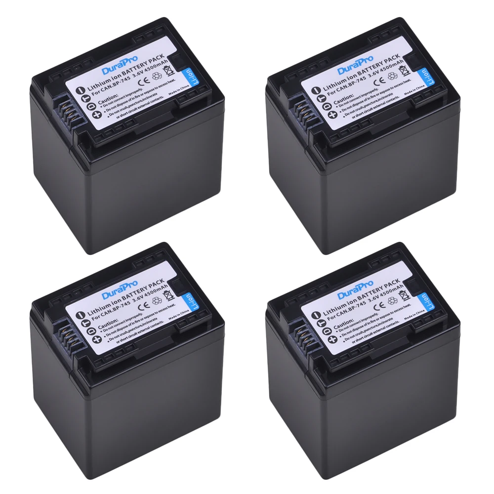 

4500 мАч BP-745 + BP 745 BP745 аккумулятор камеры для Canon BP-709,BP-718,BP-727,CG-700, фотокамера VIXIA HF M50,M51,M52,M560,R30,R32,R36,M306