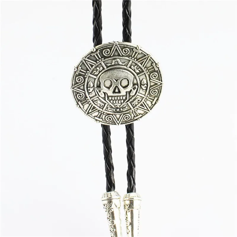 New Mexico Aztec Mayan Solar Calendar Bolo Tie Necktie Western Cowboy Style Unique Cultural Design Men's Fashion Accessory