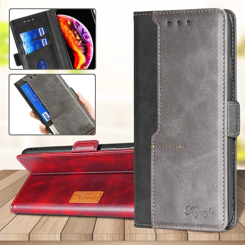 For ZTE Axon 11 Se 10 10s Pro 5G 4G Luxury Splice Card Holder Flip Mobile Phone Leather Case Side Buckle Wallet Stand Cover Bag