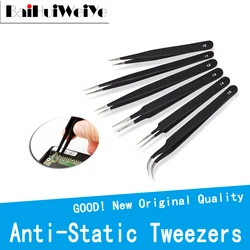 Anti-Static Stainless Steel Tweezer Set High Precision Maintenance Repair Tool Kit Anti Static Model Making Hand Tool