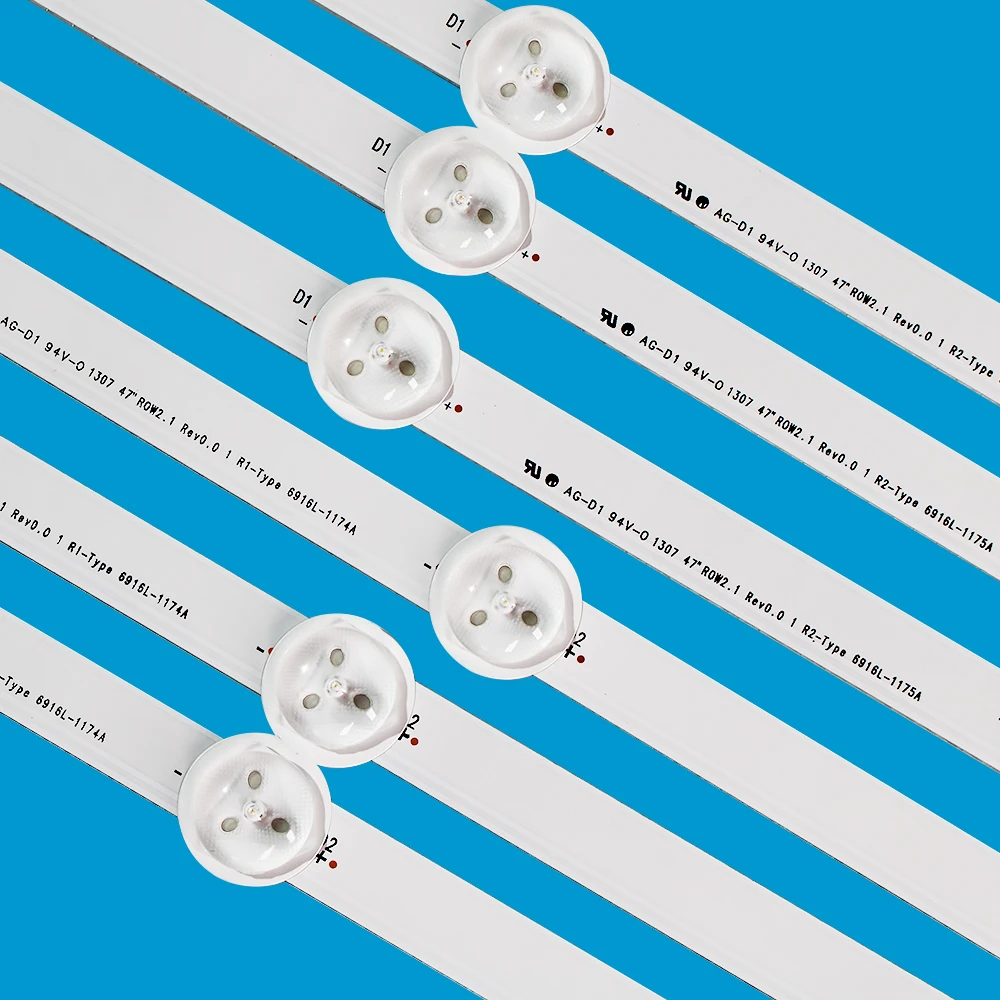 12 buah/set baru 47 "LG Strip LED Strip Strip Strip Strip,(3 * R1,3 * R2,3 * L1,3 * L2),