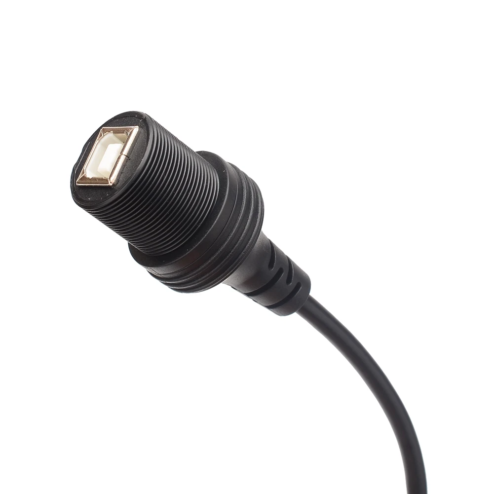USB B 2,0 Drucker Scanner Männlichen Zu Weiblichen Auto Montieren Dash Flush Mount Verlängerung Wasserdichte Kabel (USB B 2.0)