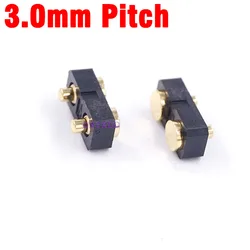 5pcs Spring Loaded Pogo Pin 2 Position 2 Pins 3.0 mm Pitch SMT 3.5mm 4.0 mm Height Single Row Surface Mount PCB Vertical Grid