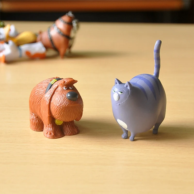 14 buah hewan peliharaan rahasia PVC kelinci Snowball Gidget Mel Dog Max Duke kucing Action Figure mainan hadiah Natal mainan