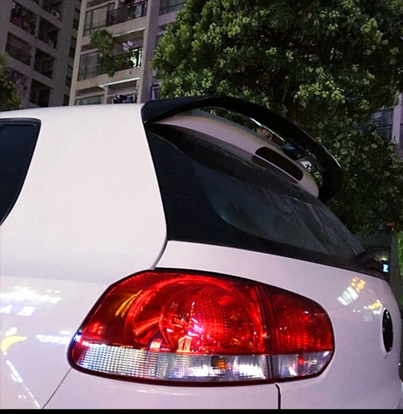 カースタイリングabsプラスチック塗装ライマーリアトランクリアウィングルーフスポイラー装飾フォルクスワーゲンvwゴルフ6 2010 2011 2012 2013