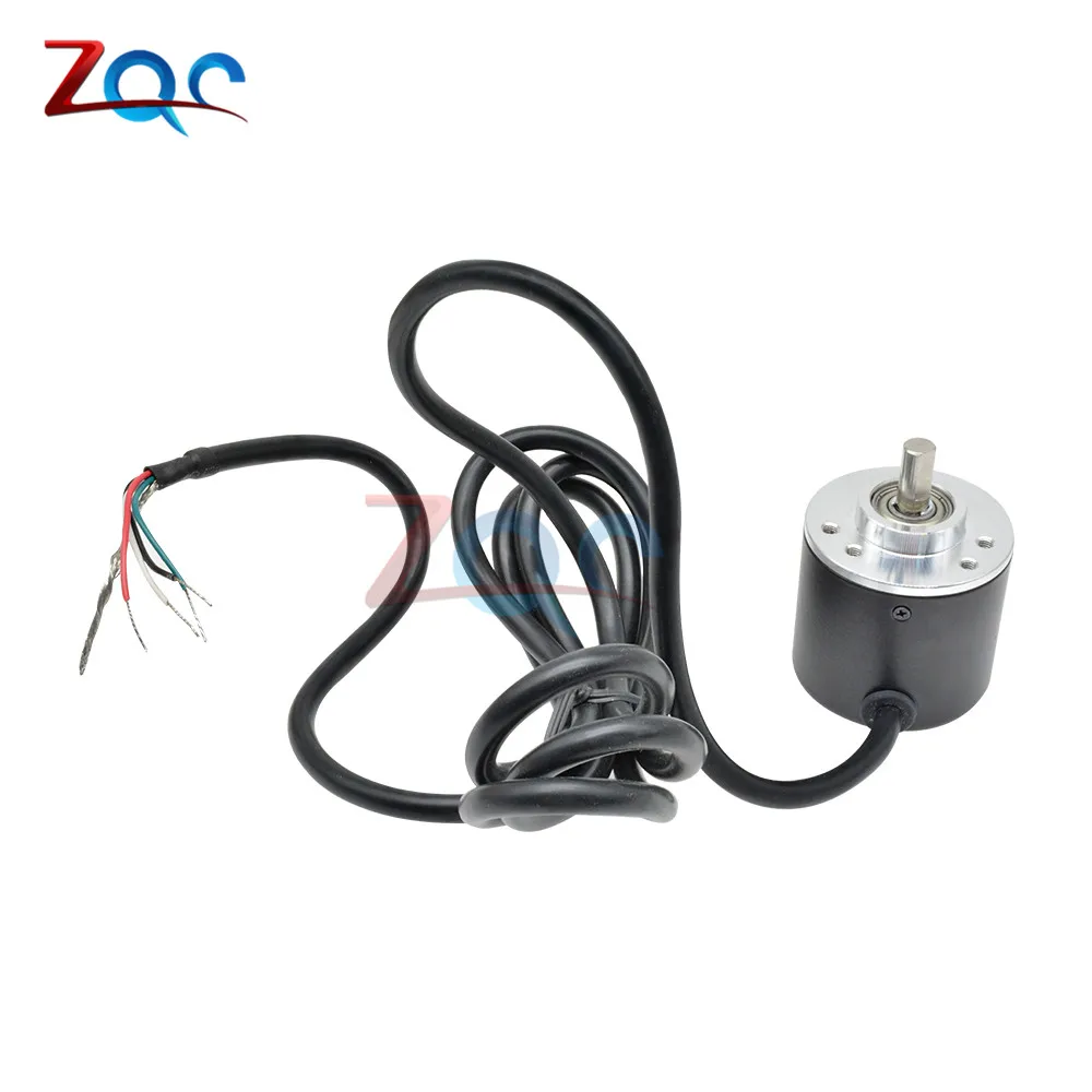 360 P/R 600 P/R Encoder DC 5 V-24 V Encoder 360p 600p rotativo incrementale AB 2 Fasi 6 millimetri Albero Vestito Per La Misura Dello Spostamento