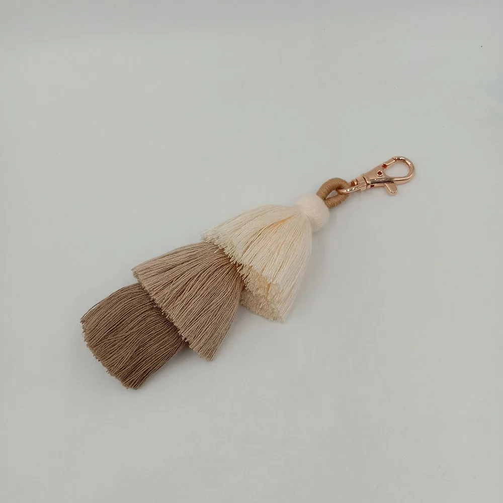 Fashion Rayon Tassel Keychain 16cm DIY Bag Hanger Home Decor Accessory