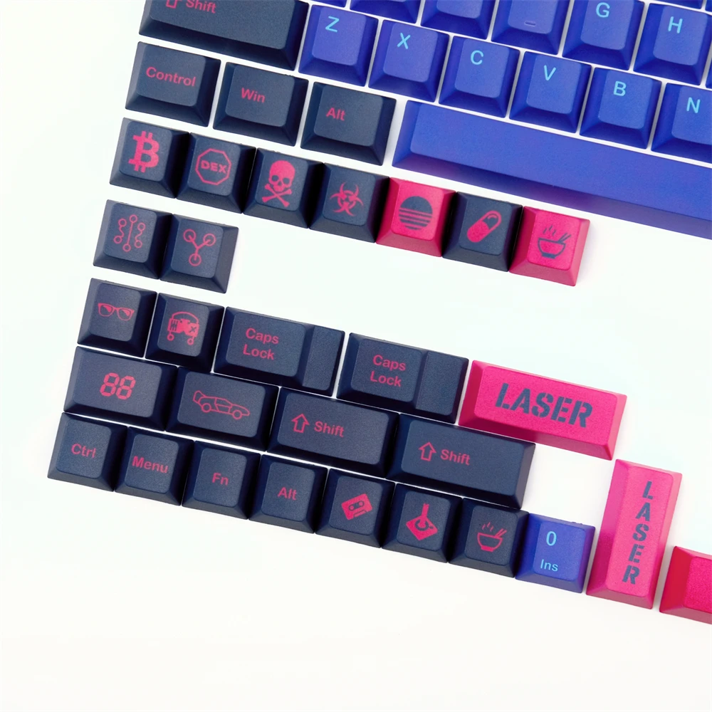 GMK Laser PBT Keycaps DYE-Sublimação Cereja Perfil 126 Teclas Para Teclado Mecânico Interruptor Transversal Ansi 60% 80% 100% Layout