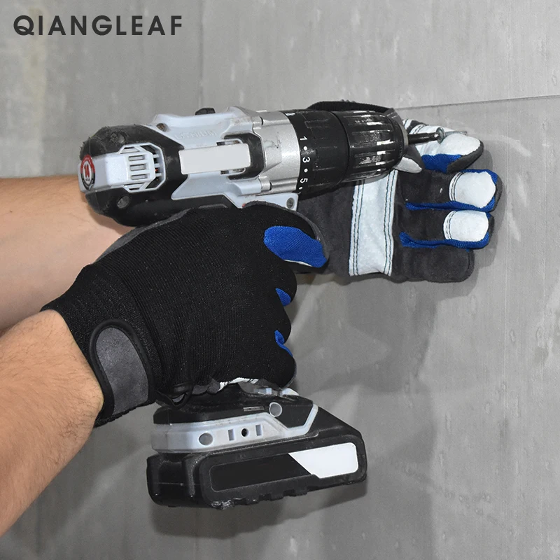 QIANGLEAF Brand Work Gloves Black White Stitching Safety Protection Wear Glove Hiking Bicycle Bike Cycling Winter Gloves 2710