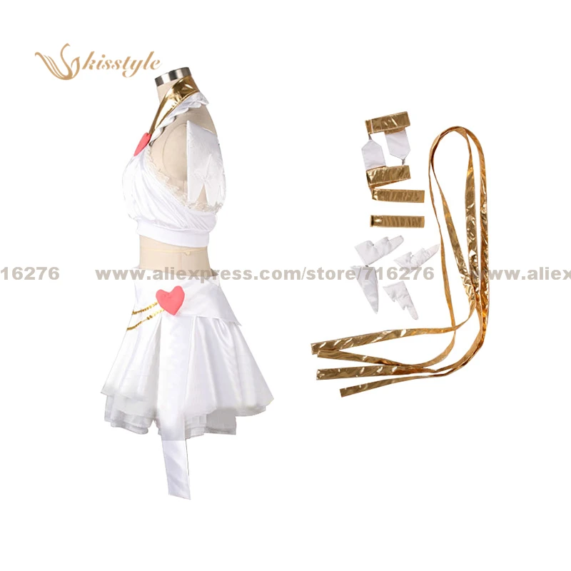 Kisstyle Fashion Panty & Stocking w Garterbelt Panty White Dress Uniform COS Clothing Cosplay Costume,Customized Accepted