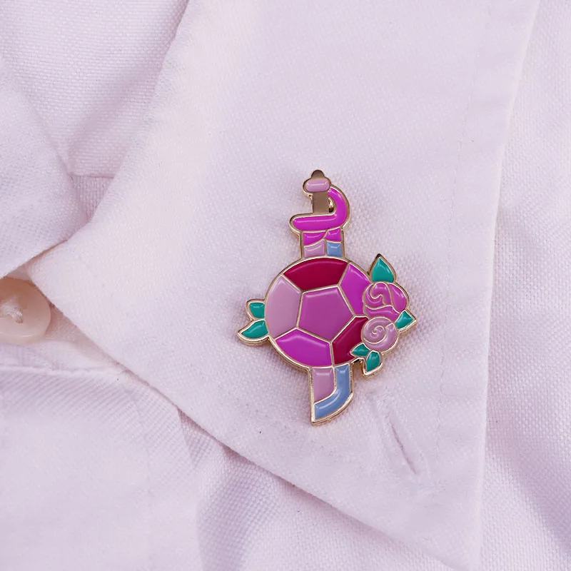 Rose Quartz sword and gem pin Steven Universe inspired brooch